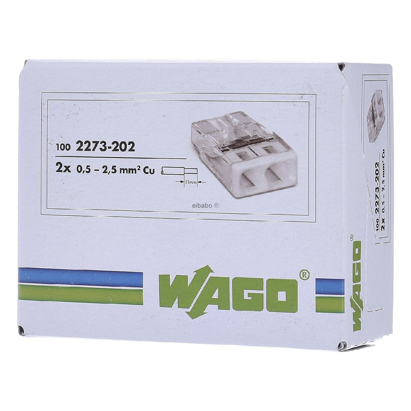 Wago lasklem 0,5 - 2,5mm² 2-polig