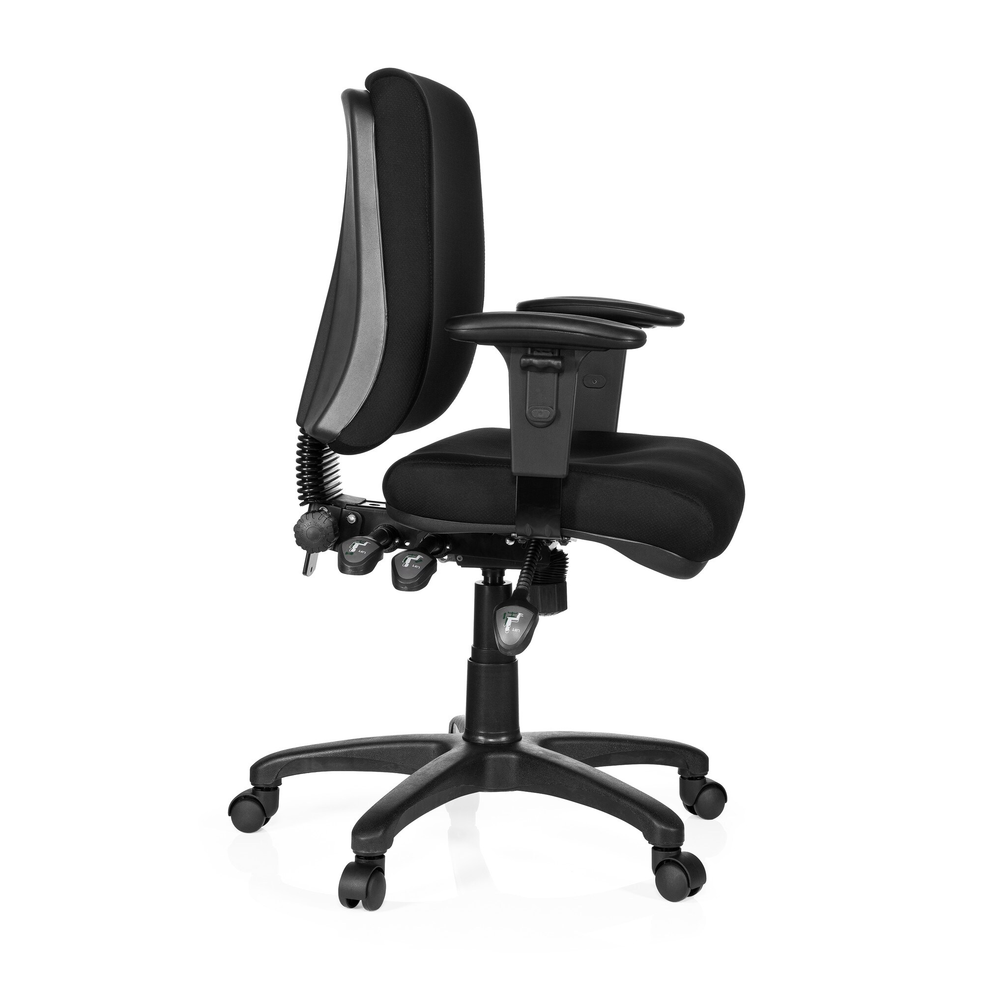 Profi Bürostuhl ZENIT BASE Stoff mit Armlehnen (höhenverstellbar) hjh OFFICE
