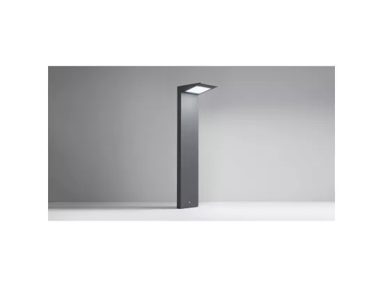 Borne de terre LED solaire 2,2 W alimentée par batterie avec photovoltaïque gris foncé IP54