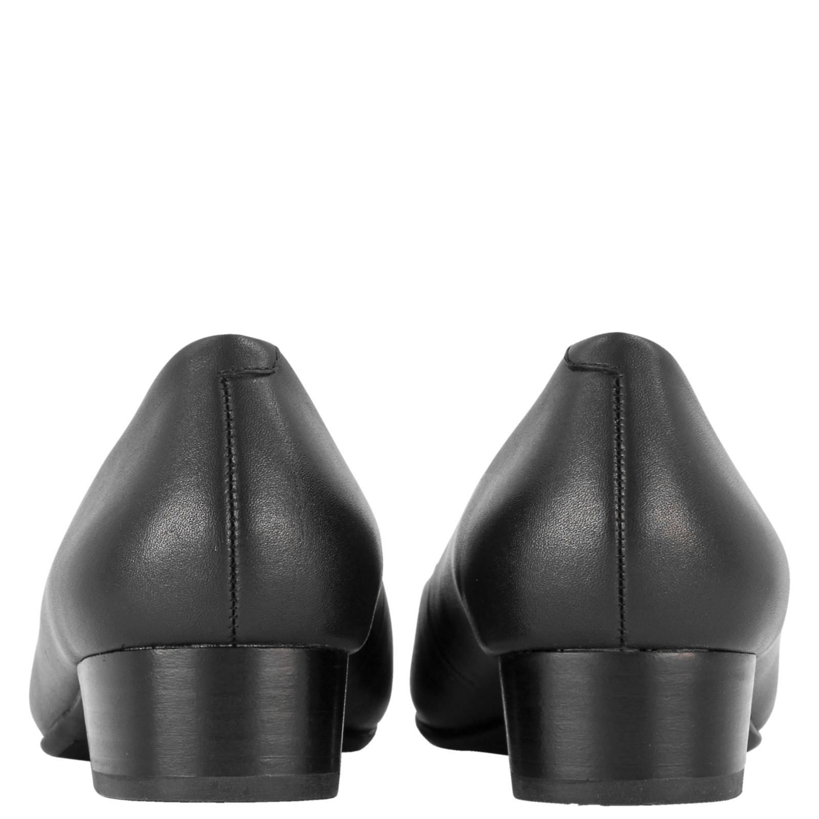 Medicus leren pumps met lage hak zwart
