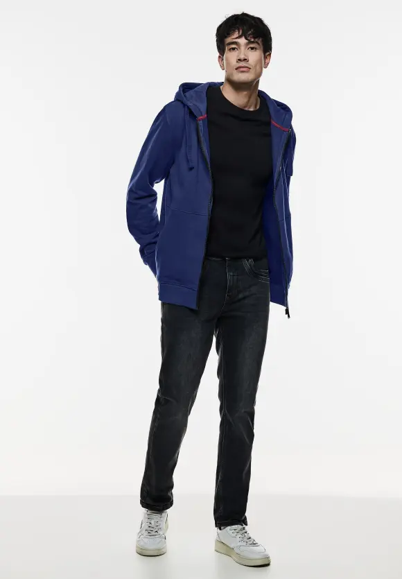 Hoodiejacke mit Taschen - true blue