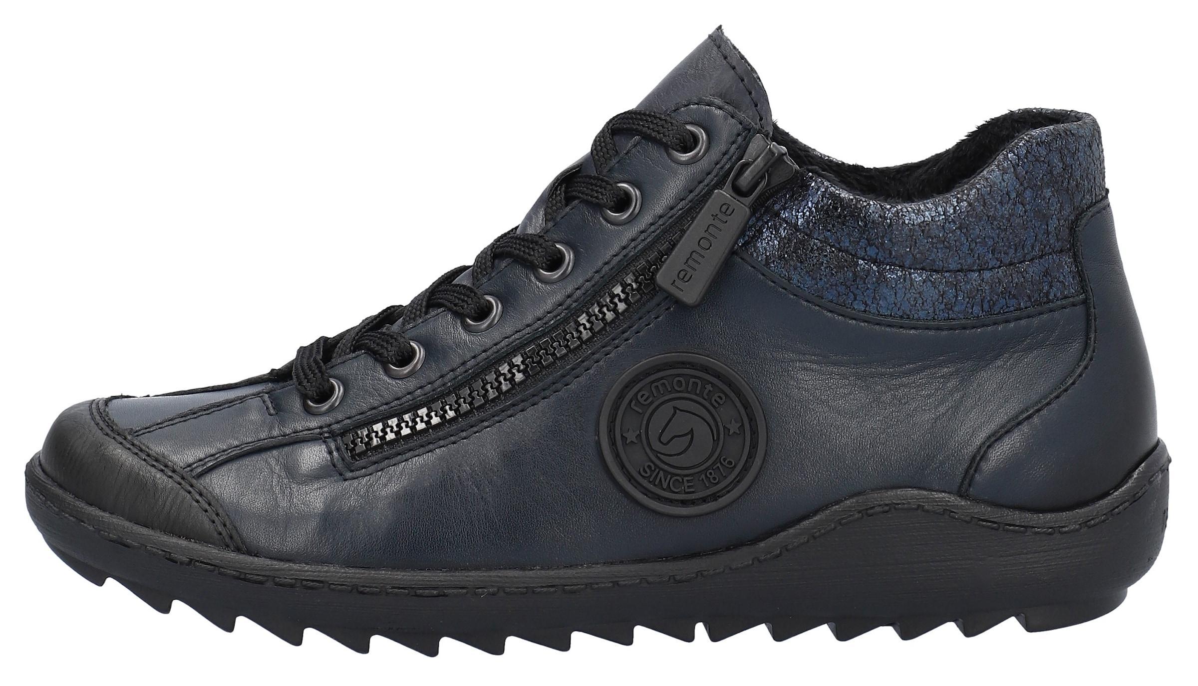 Remonte Schnürboots  , Flats, Komfortschuh, Boots mit seitlichem Reissverschluss