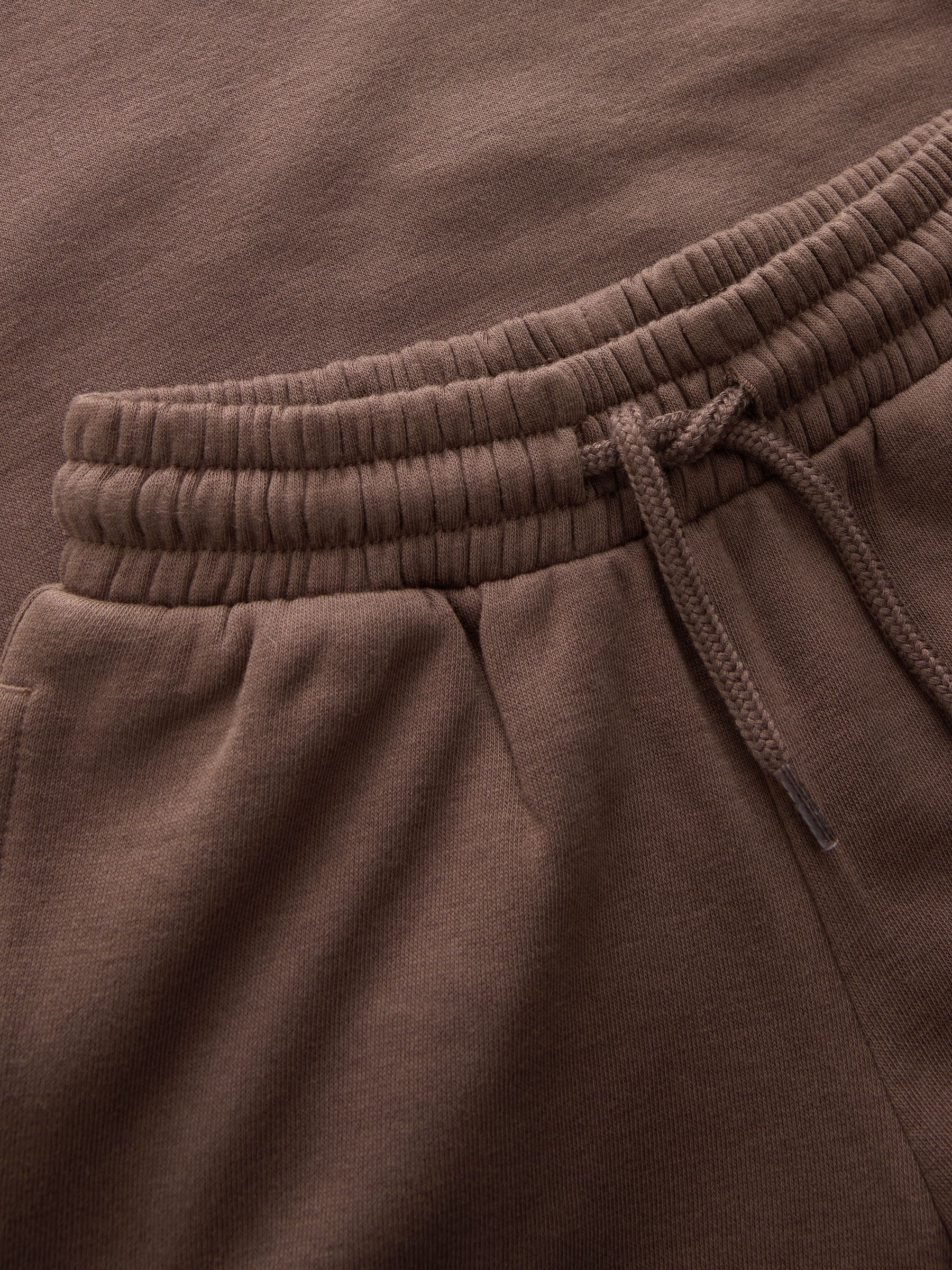 Chocoladebruin - Bedrukte set van sweater met ronde hals en joggingbroek (3mnd-7jr)