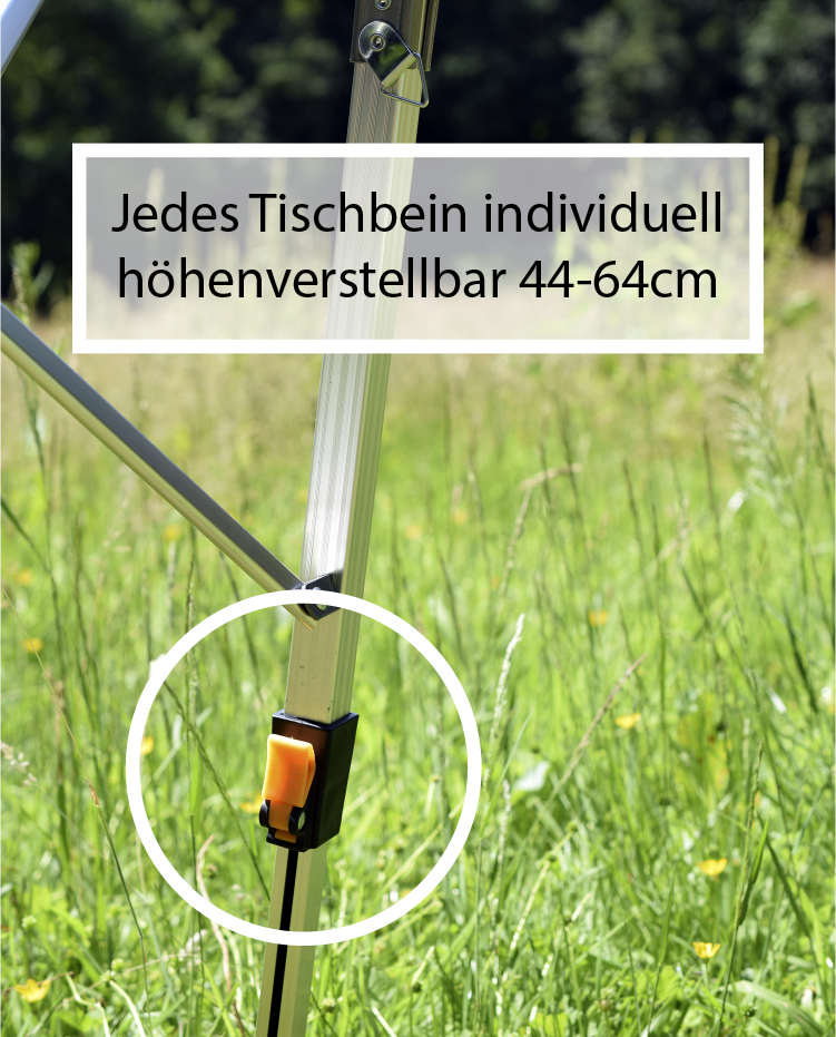 highfeld® Alu Falttisch Outdoortisch Reisetisch mit Tragetasche