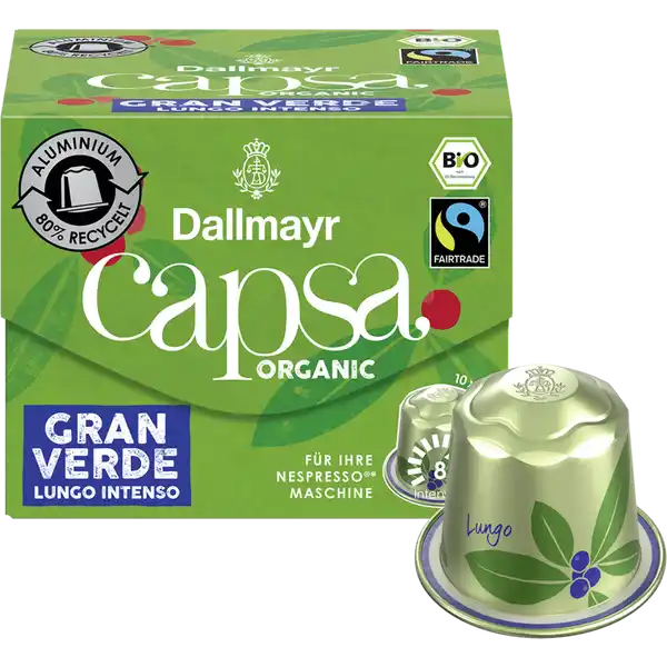 Bio capsa Gran Verde Lungo Intenso Kaffeekapseln