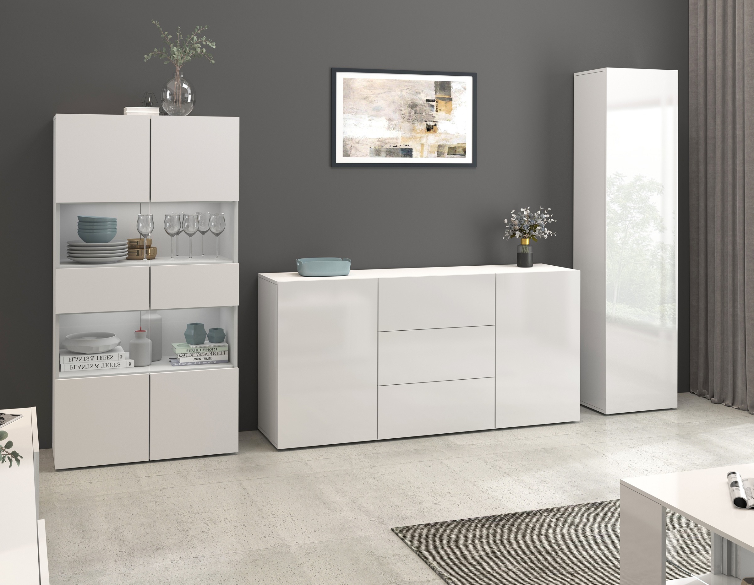 INOSIGN Vitrine »Egypt« 2 Glastüren, Front Hochglanz lackiert, Korpus matt