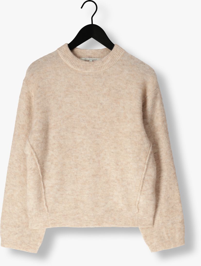 beige second female trui beate knit o-neck