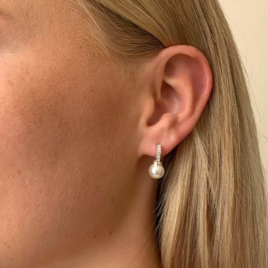 Snö Of Sweden Astrid Earring White 8mm