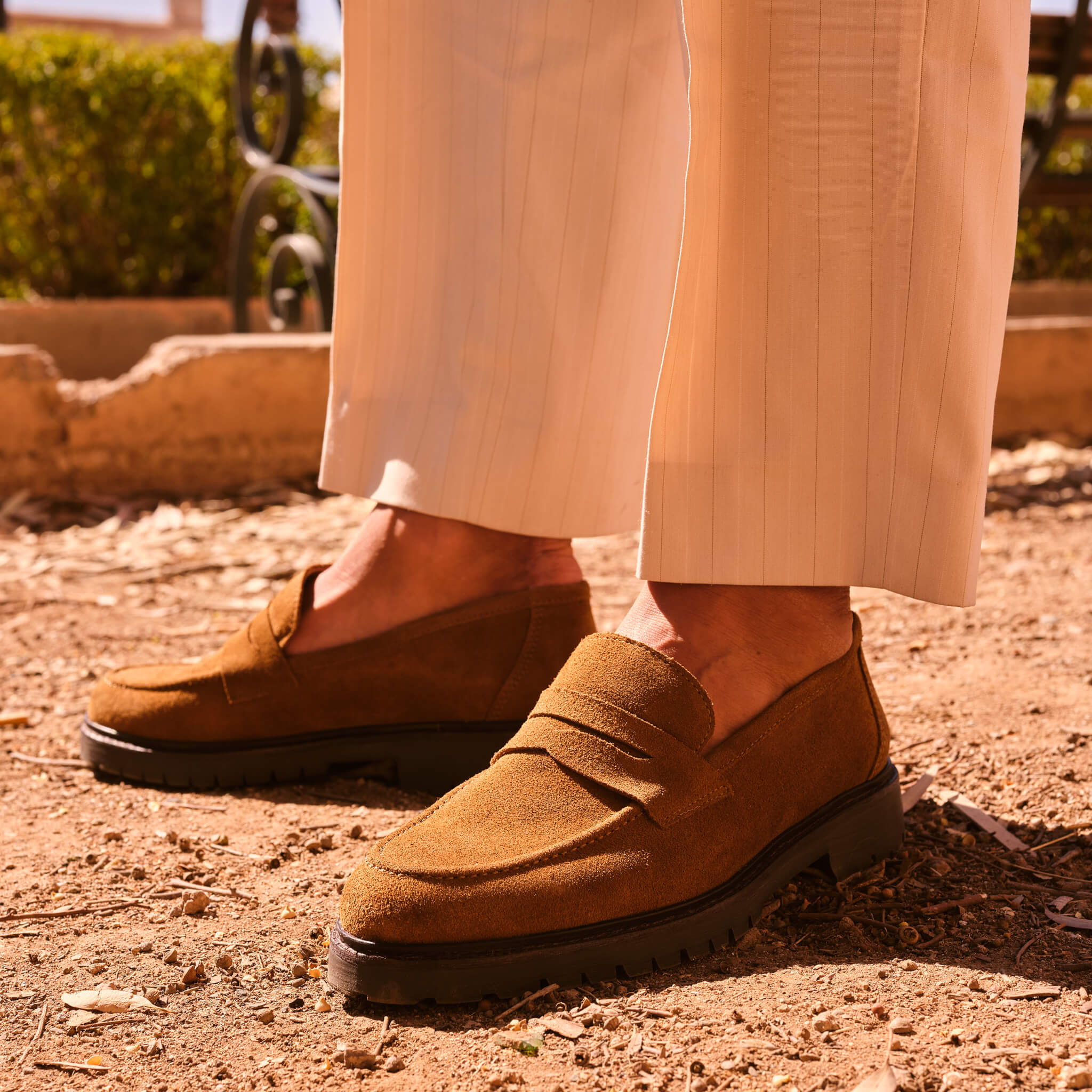 Mika-Mocassin en veau velours cognac