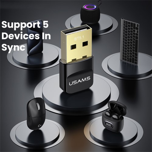 USB Dongle Bluetooth 5.1 Receiver Transmitter Wireless Konverter USB Adapter für Windows Systeme - Schwarz