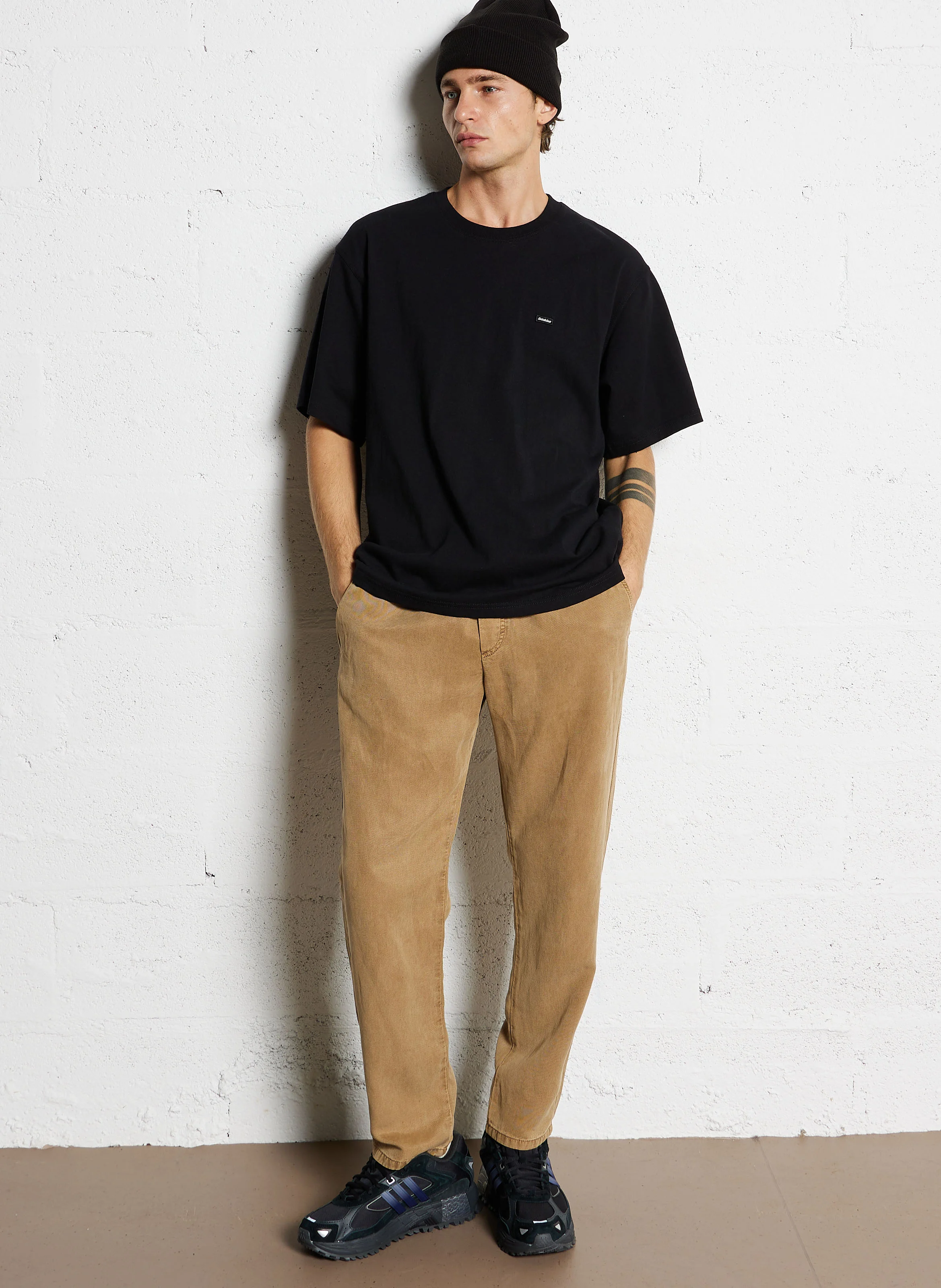 CLANCY - Tee-shirt manches courtes droit en coton | Noir