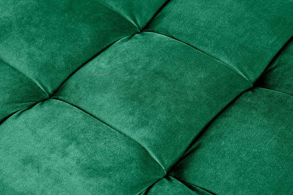 Design Hocker COZY VELVET 80cm smaragdgrün Samt goldene Füße