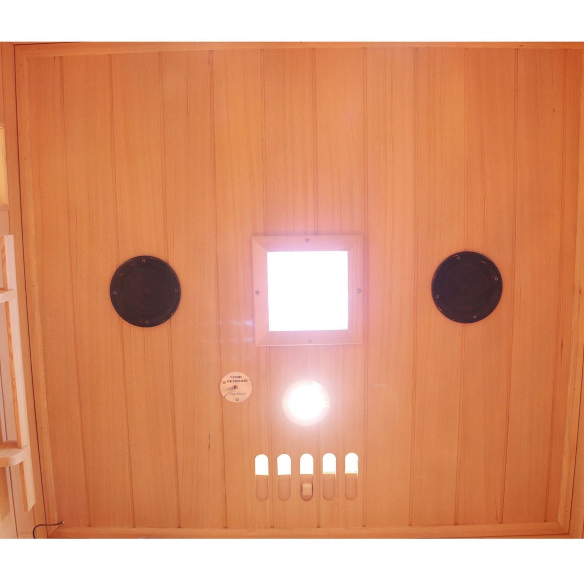 Dewello® Infraroodcabine Infraroodsauna HYDER 115cm x 105cm incl. 6 full spectrum emitters, radio, kleurenlicht, 2 personen, LED