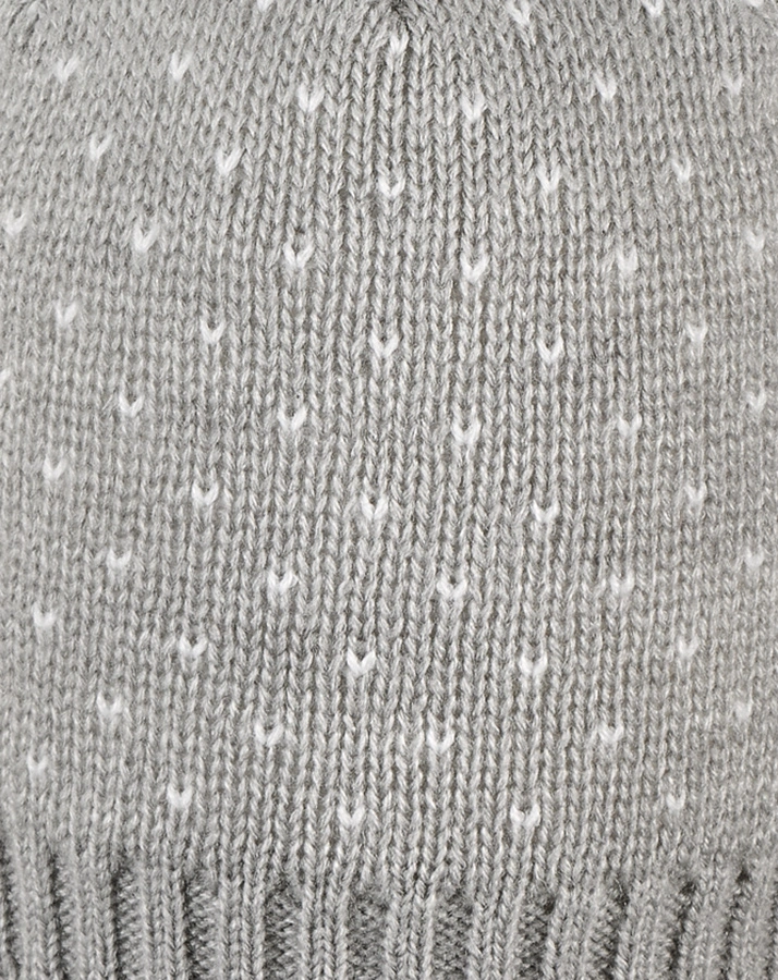 Strick-Mütze KLEINER FUCHS in silber melange