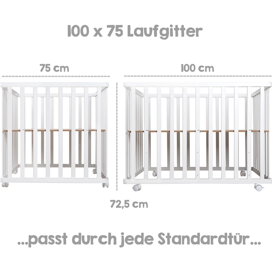 roba Laufgitter 75 x 100 cm weiß Style türkis