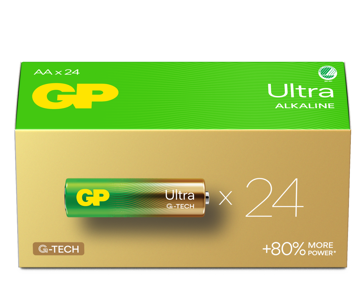 GP - 15A LR06 AA Powercase (24-pakke) - Højtydende Alkaline Batterier