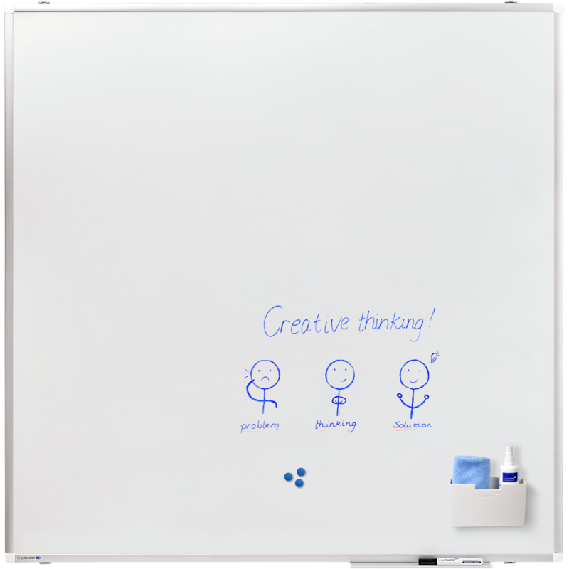 Tableau blanc émaillé PREMIUM PLUS 120x120cm - Legamaster
