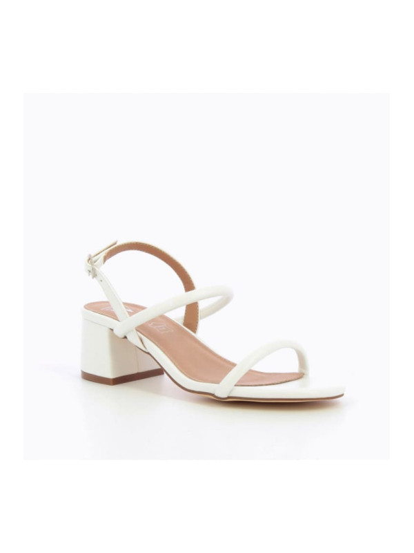 Sandales à talon minimalistes blanches - Vanessa Wu
