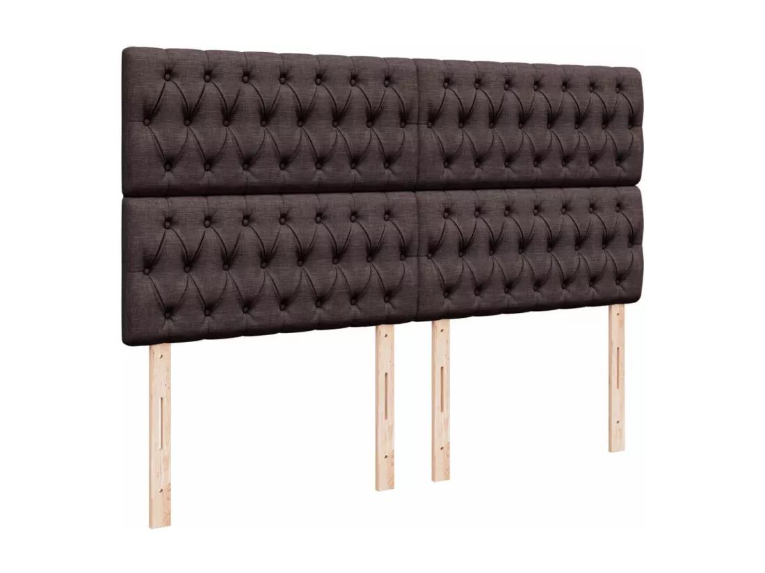 Sommier à lattes de lit avec matelas Marron foncé 200x200 cm
