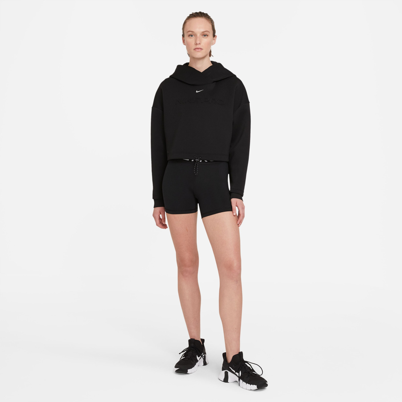 Nike Pro 365 Korte Sportlegging Dames Zwart Wit