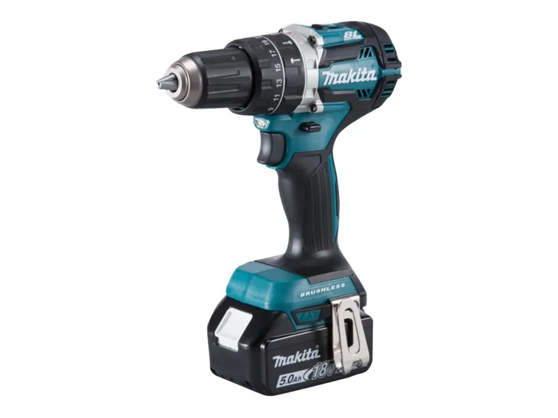 Makita DHP484 - Hammerbor/skruemaskine - ledningfri - 2-hastigheders - nøgleløs borepatron 13 mm - 54 N·m - 2 batterier - 18 V