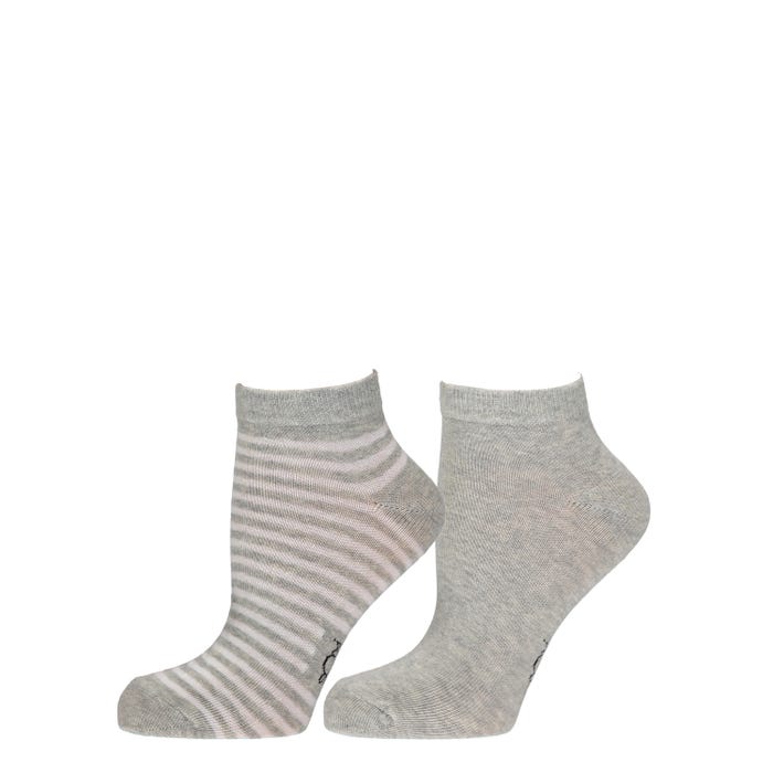 sOxi-4-pack effen en gestreepte sneakersokken van katoen