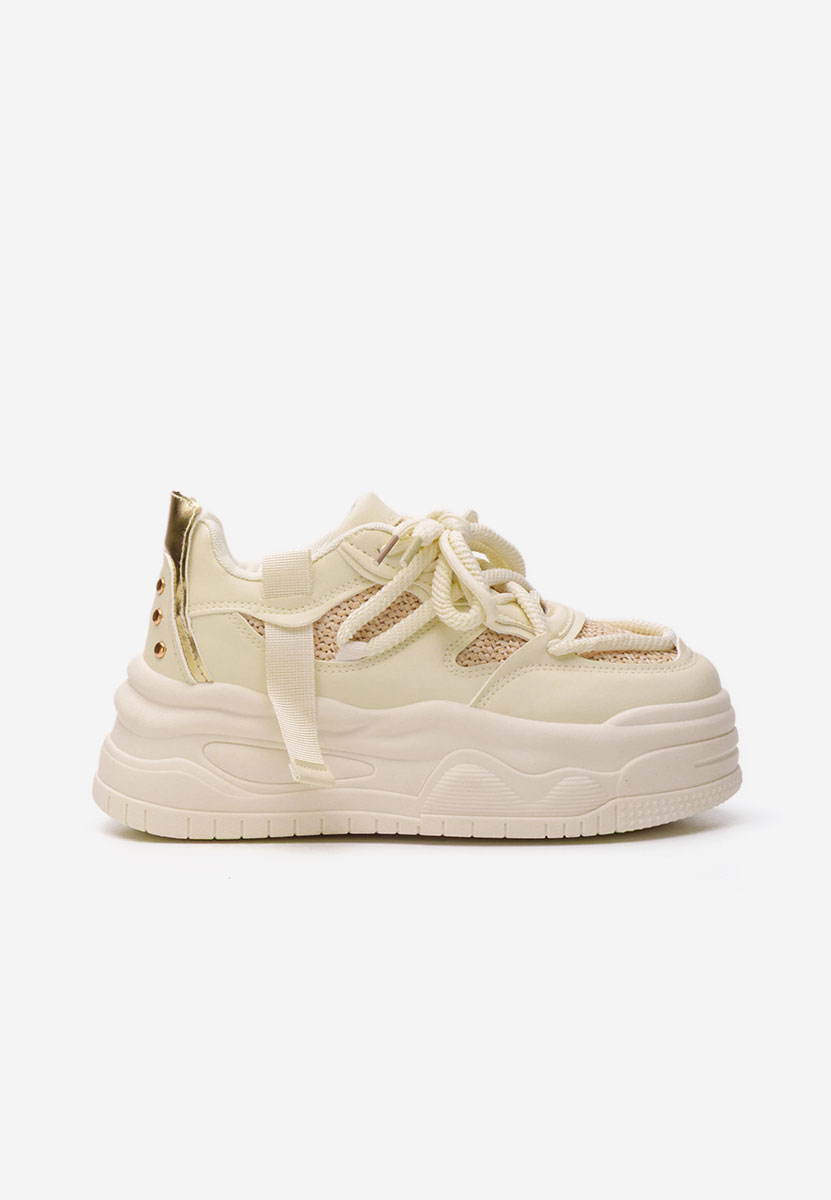 Baskets à plateforme beige Shirleen