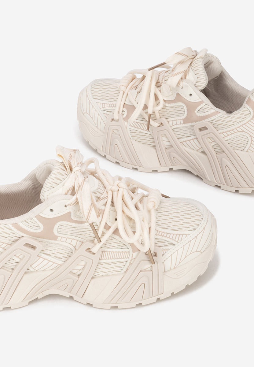 Baskets pour femme beige Viralisa