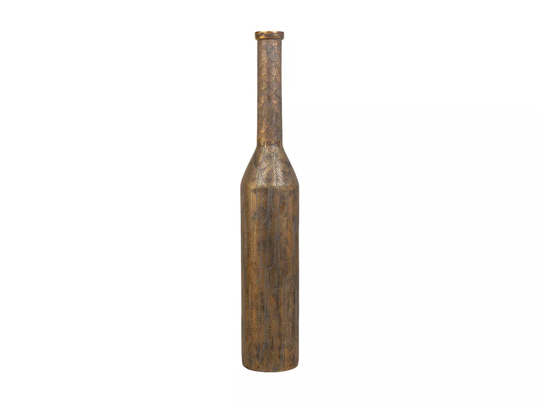 Vase en polyrésine marron 17,5x17,5x100h