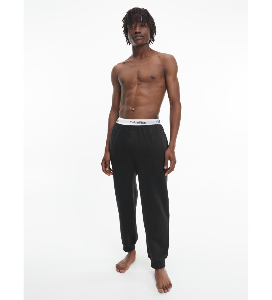 Calça de moletom Calvin Klein Panaln Modern Cotton preta