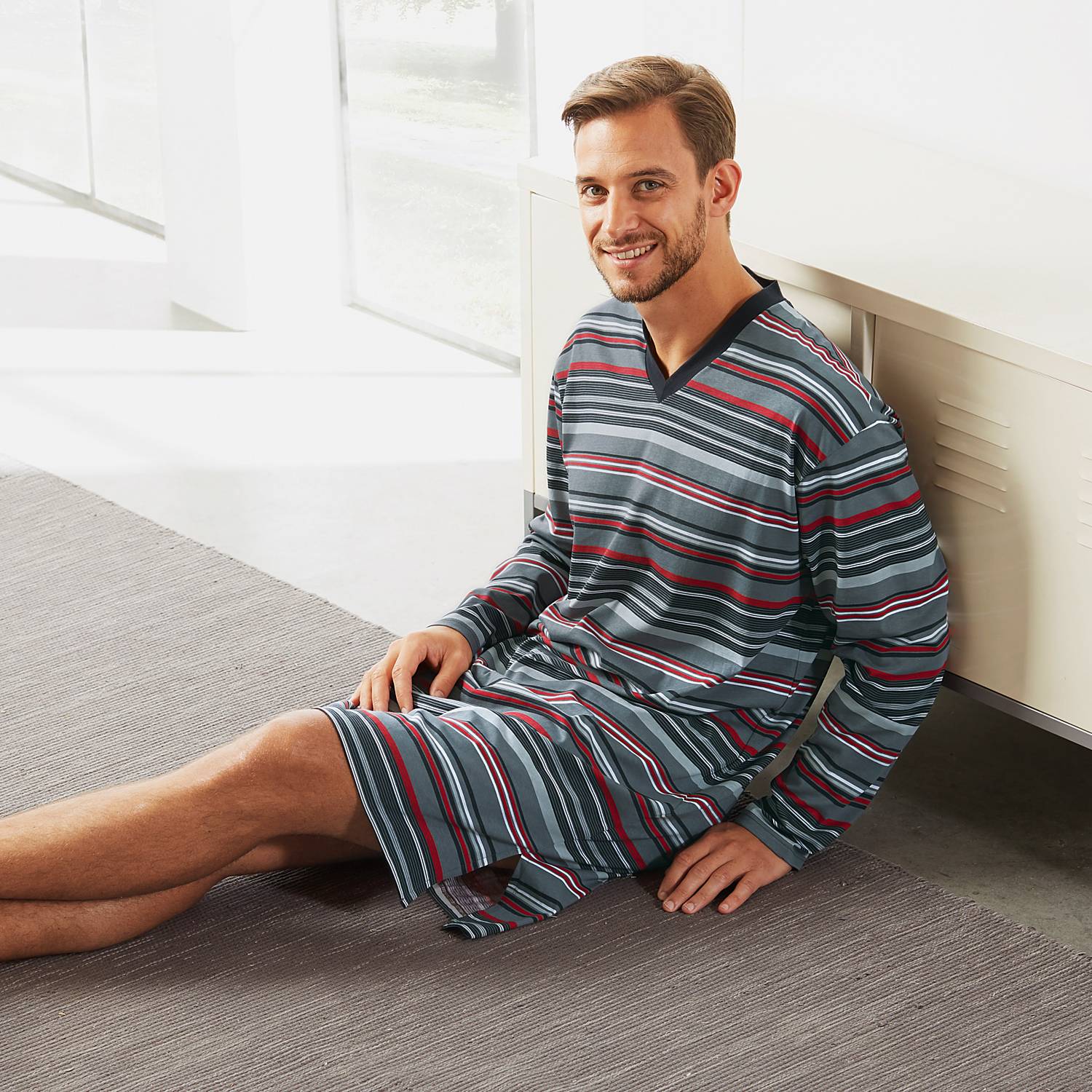 Erwin Müller Single-Jersey Herren-Nachthemd