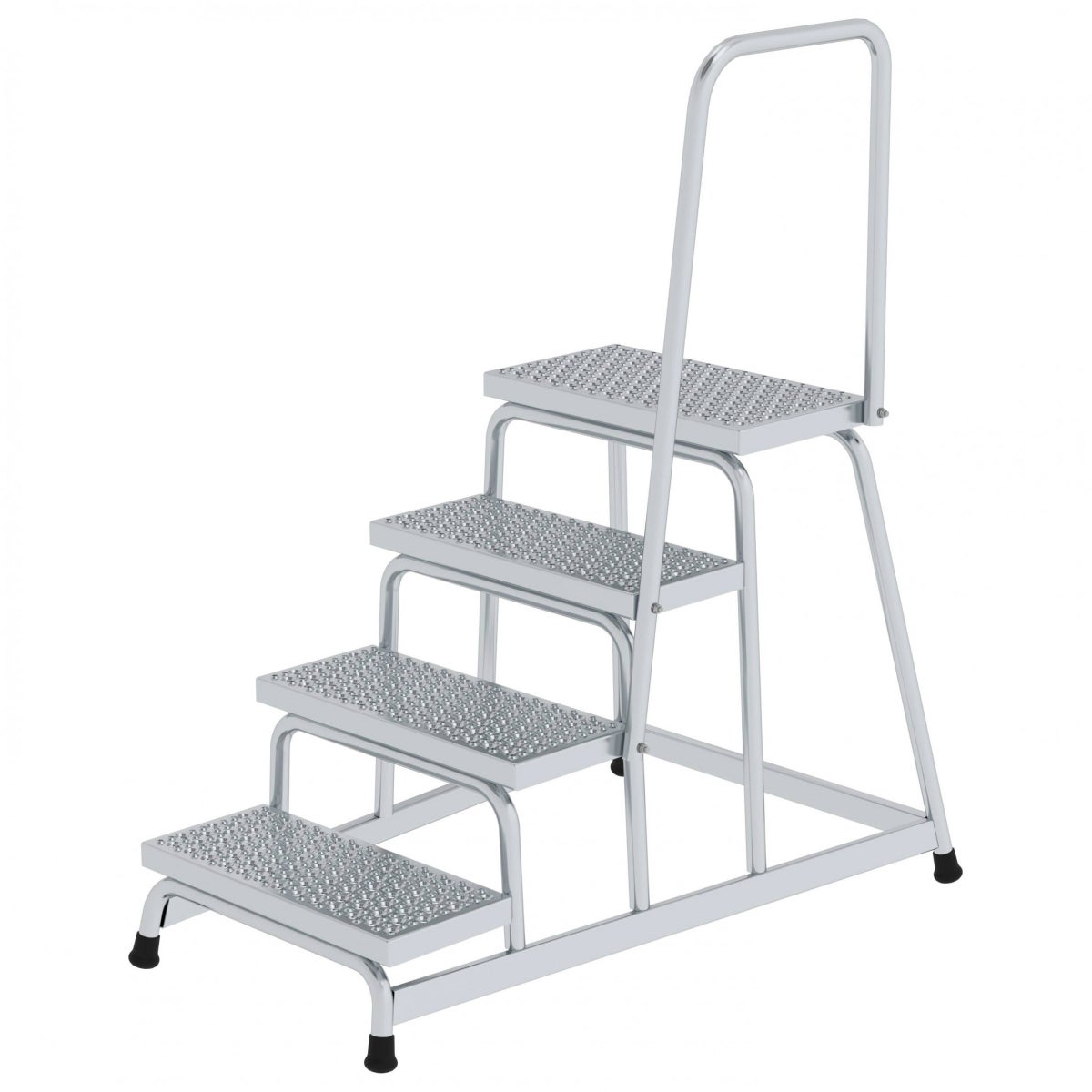 MUNK star werkplatform R13 met leuning, 4 treden
