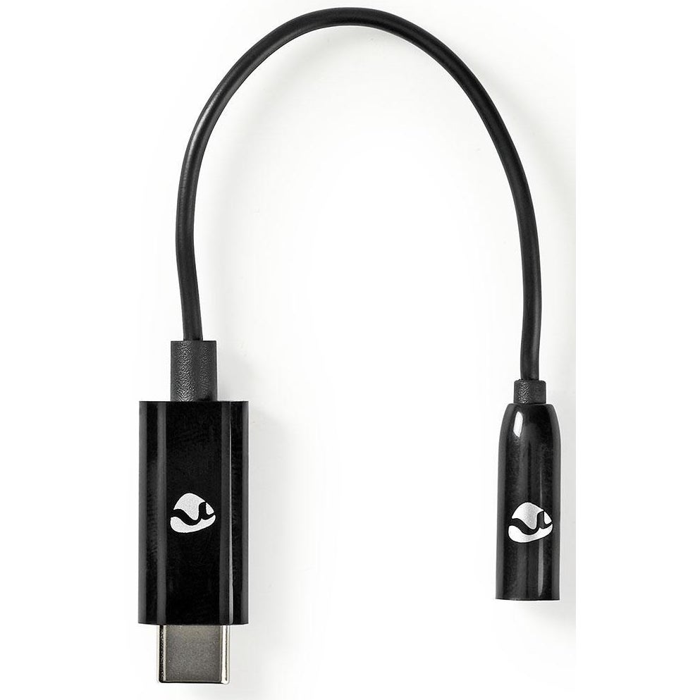 Nedis CCBW65950BK015 USB-adapter USB-C - 3.5mm female 0.15 m zwart