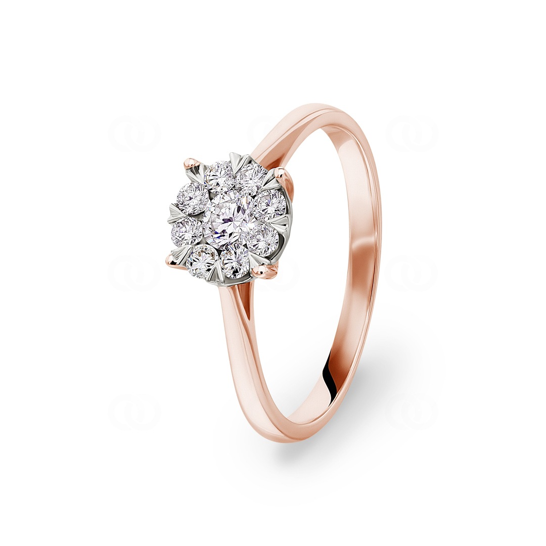 Verlobungsring 750/18 K Roségold mit Diamanten 0.40 ct H/si by CHRISTIAN