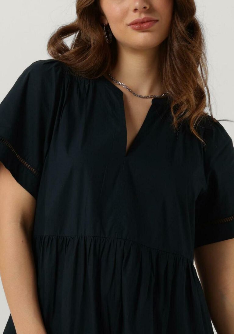 BY-BAR donkerblauwe by-bar maxi jurk jay poplin dress