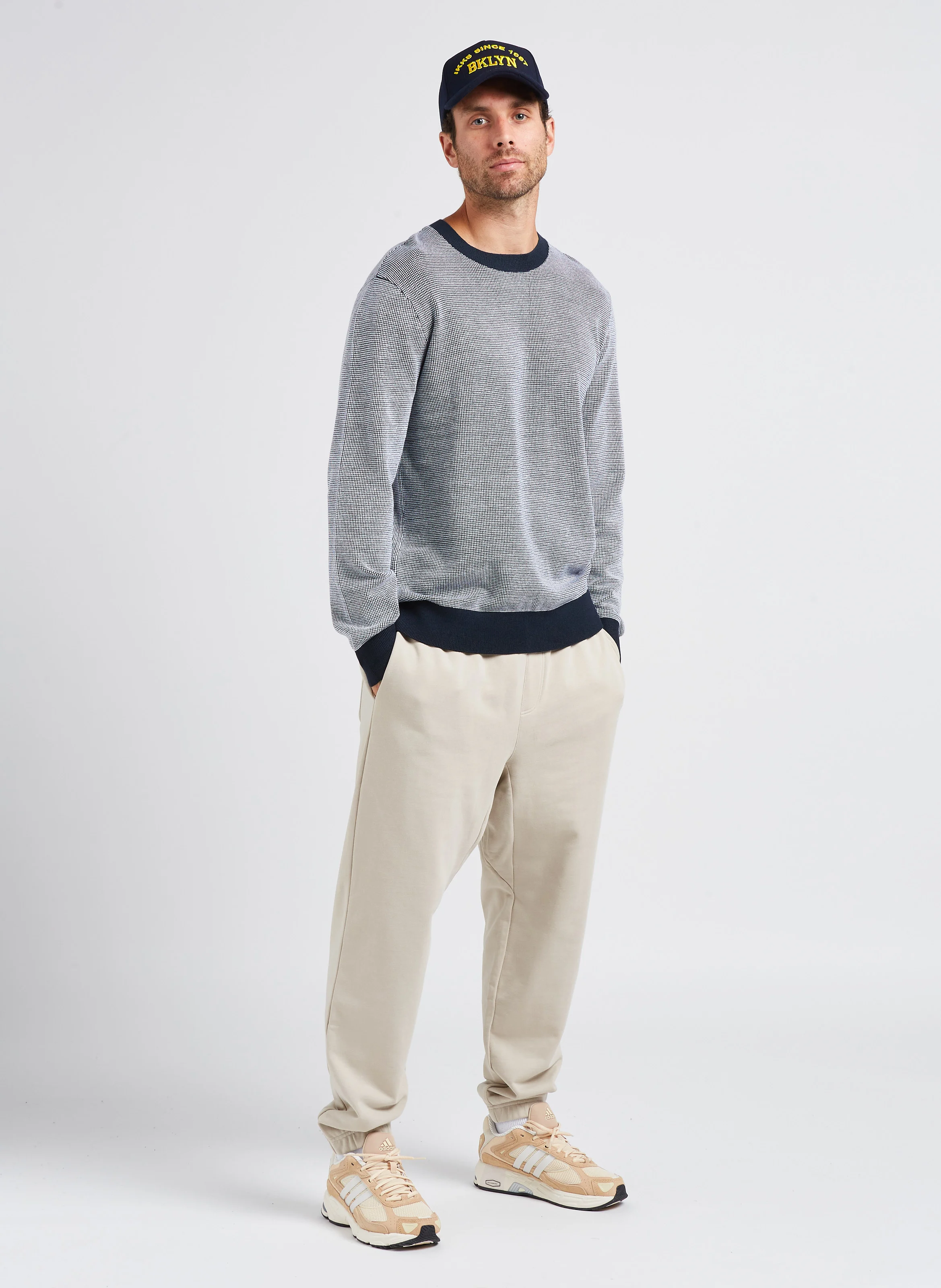 Jogging large en coton | Beige