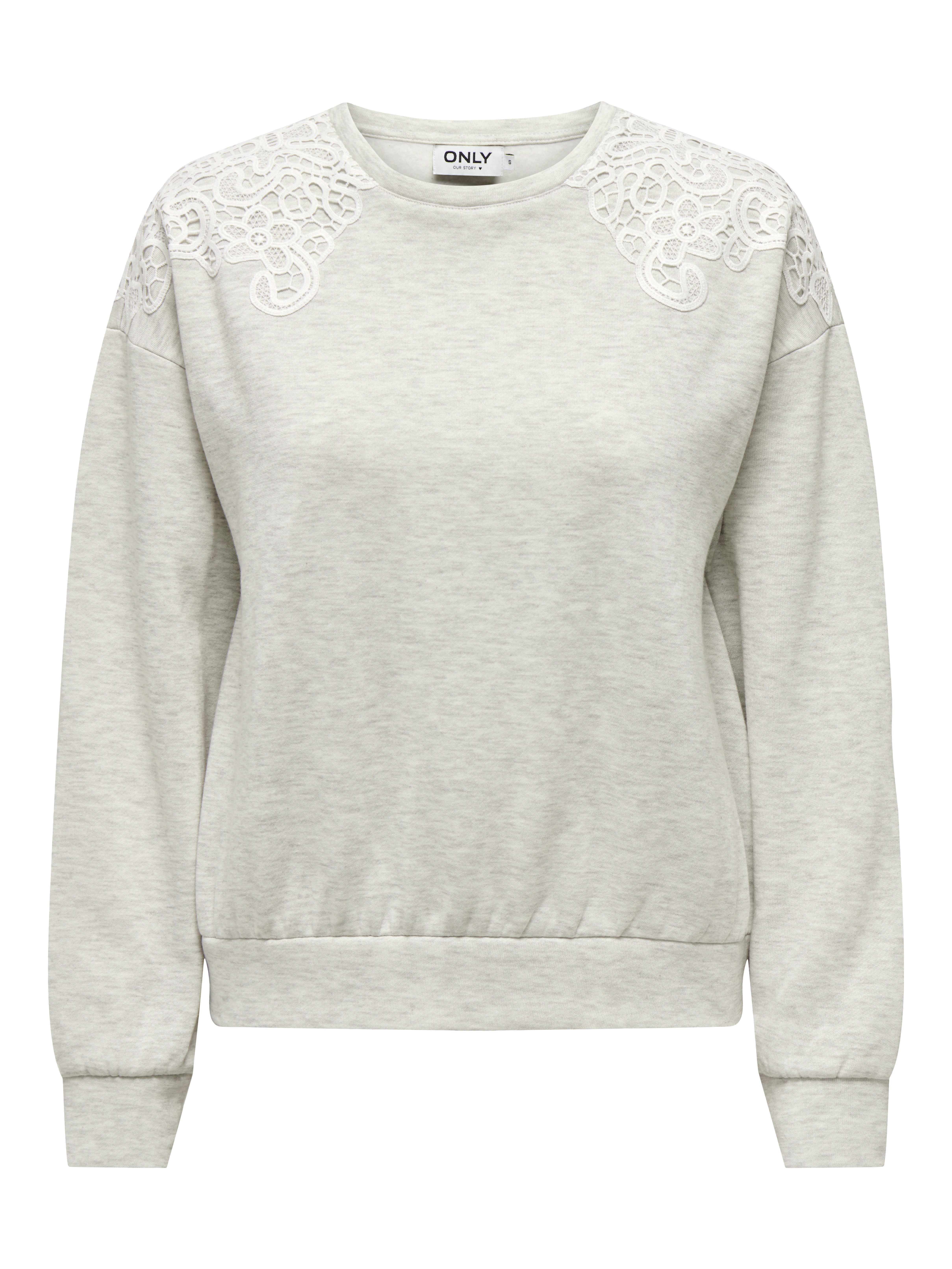 ONLGINA Sweatshirt Light Grey Melange