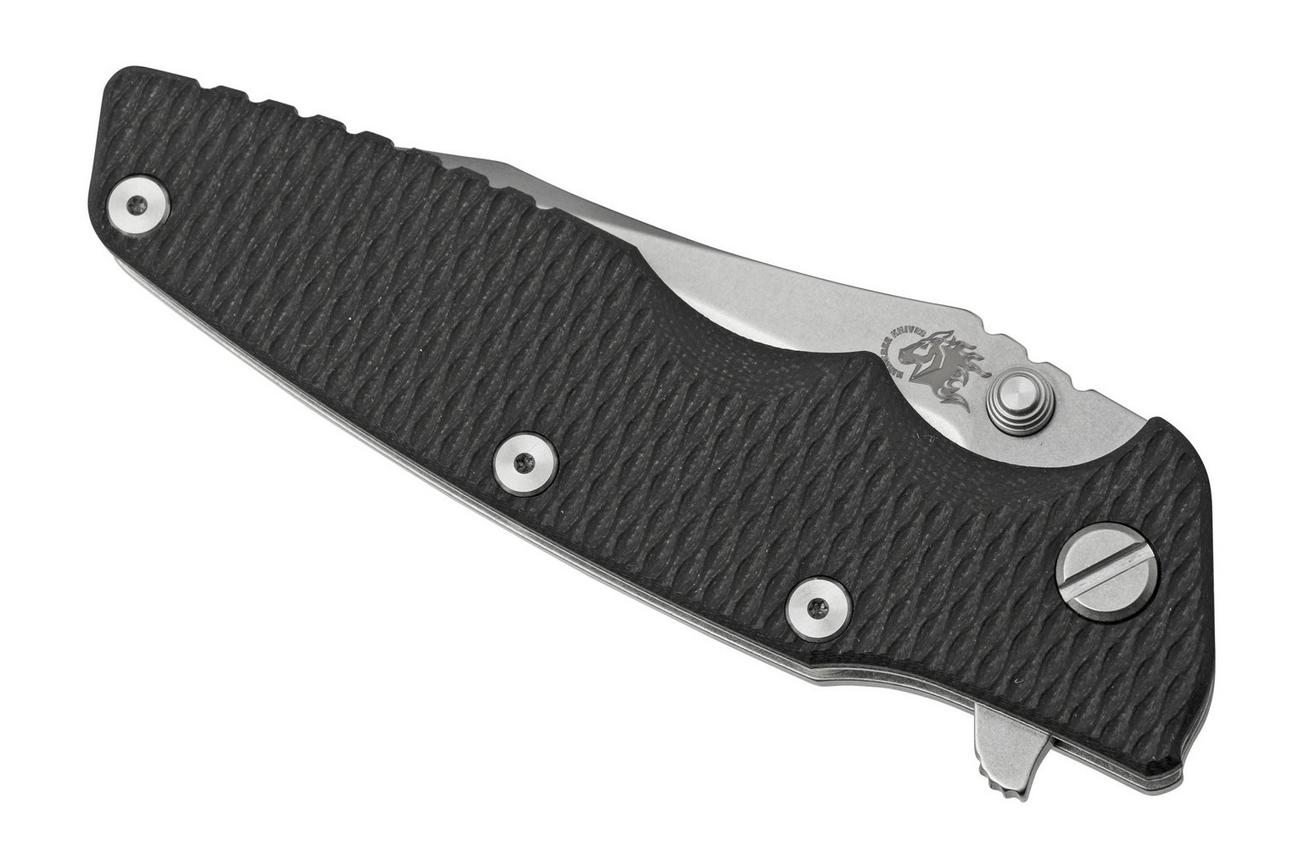 Rick Hinderer Eklipse 3.5” Spearpoint S45VN, Stonewash, Black G10, zakmes