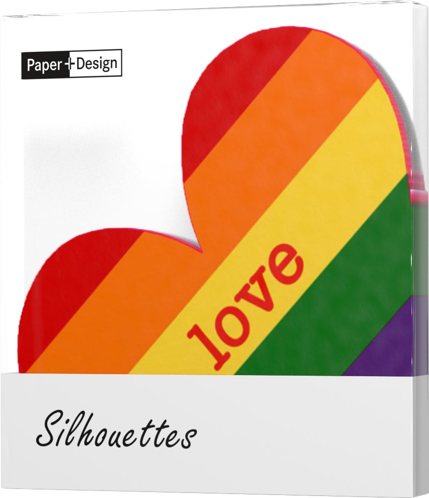 Paper + Design servet Colourful Love airlaid multi 33 cm 12 stuks