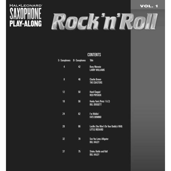 Hal Leonard Sax Play-Along: Rock 'n' Roll