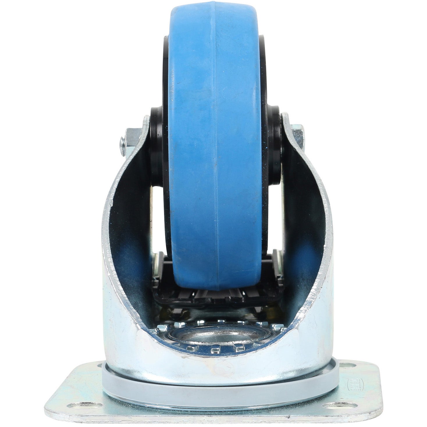 TENTE 3477 UFR 100 P62 blauw zwenkwiel met rem 100 mm