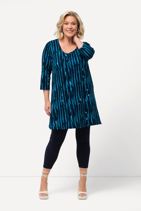 Longshirt, Batikmuster, Rundhals, 3/4-Arm