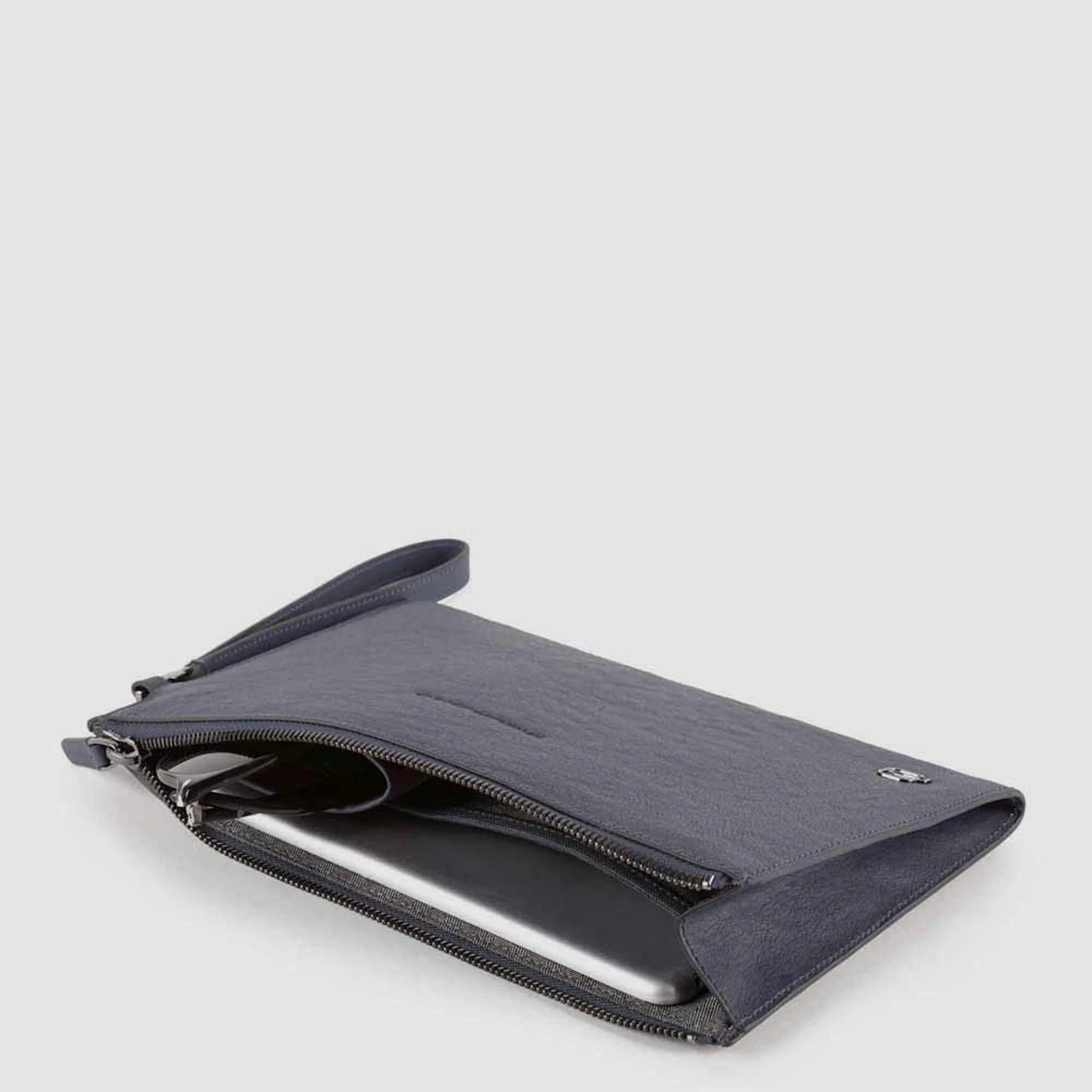 Pochette en cuir | Bleu