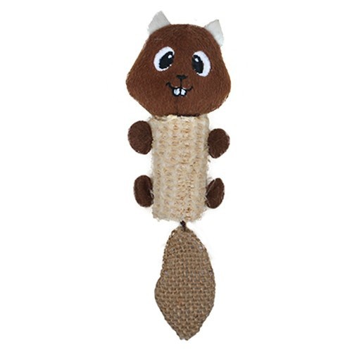 Esquilo de pelúcia marrom para gatos