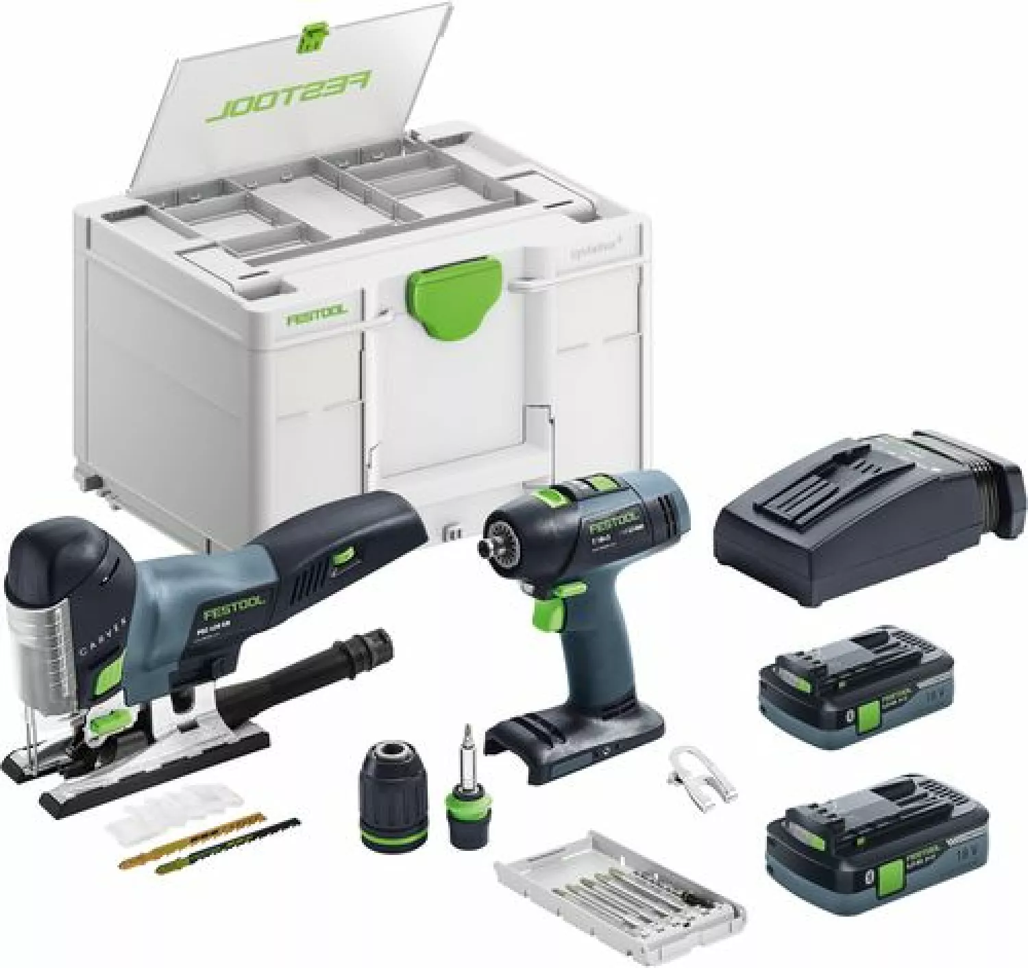 Festool T 18 3/PSC 420 HPC I-Set 18V Li-Ion accu combiset (2x 4,0Ah) in systainer - Bluetooth