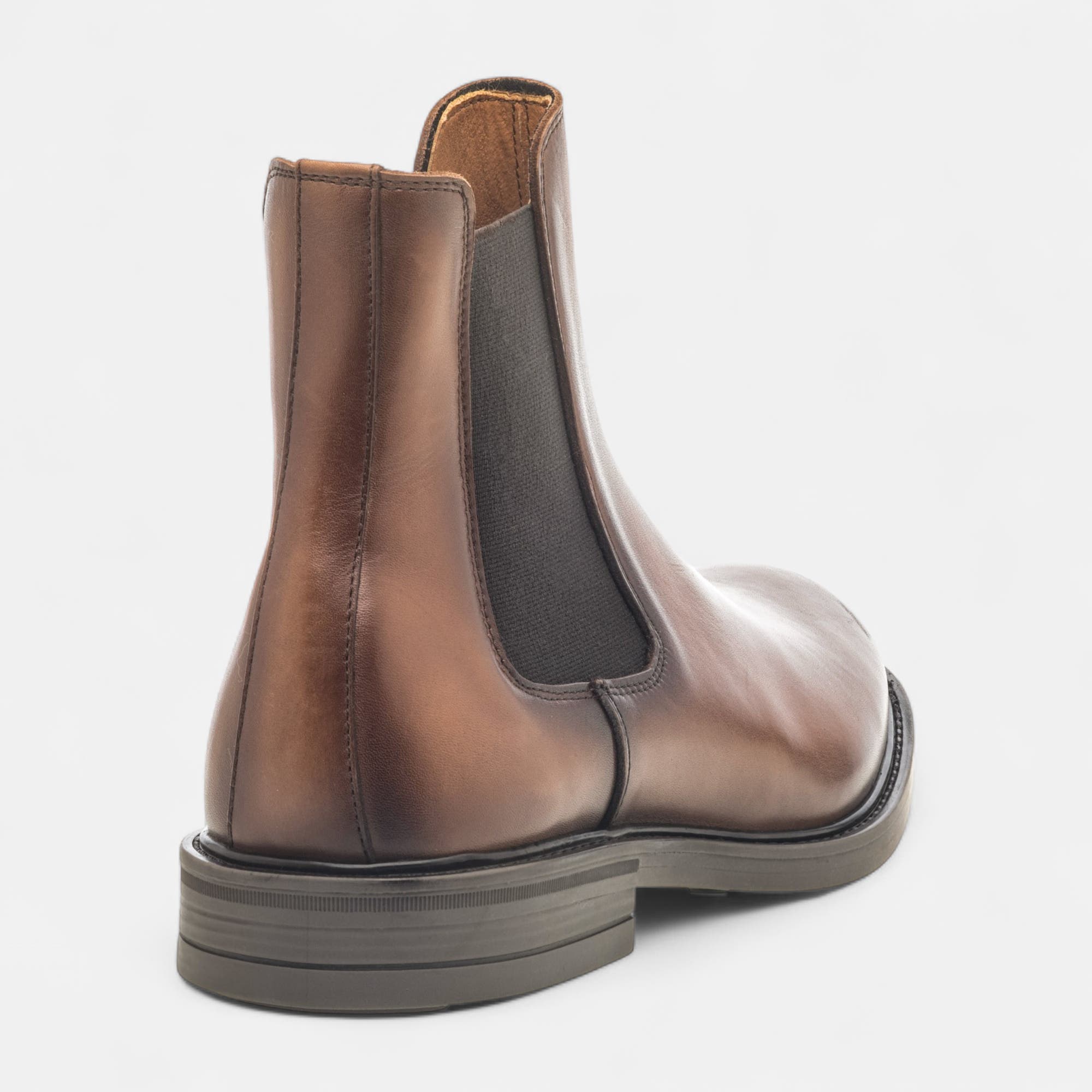 Boots chelsea Homme en cuir cognac