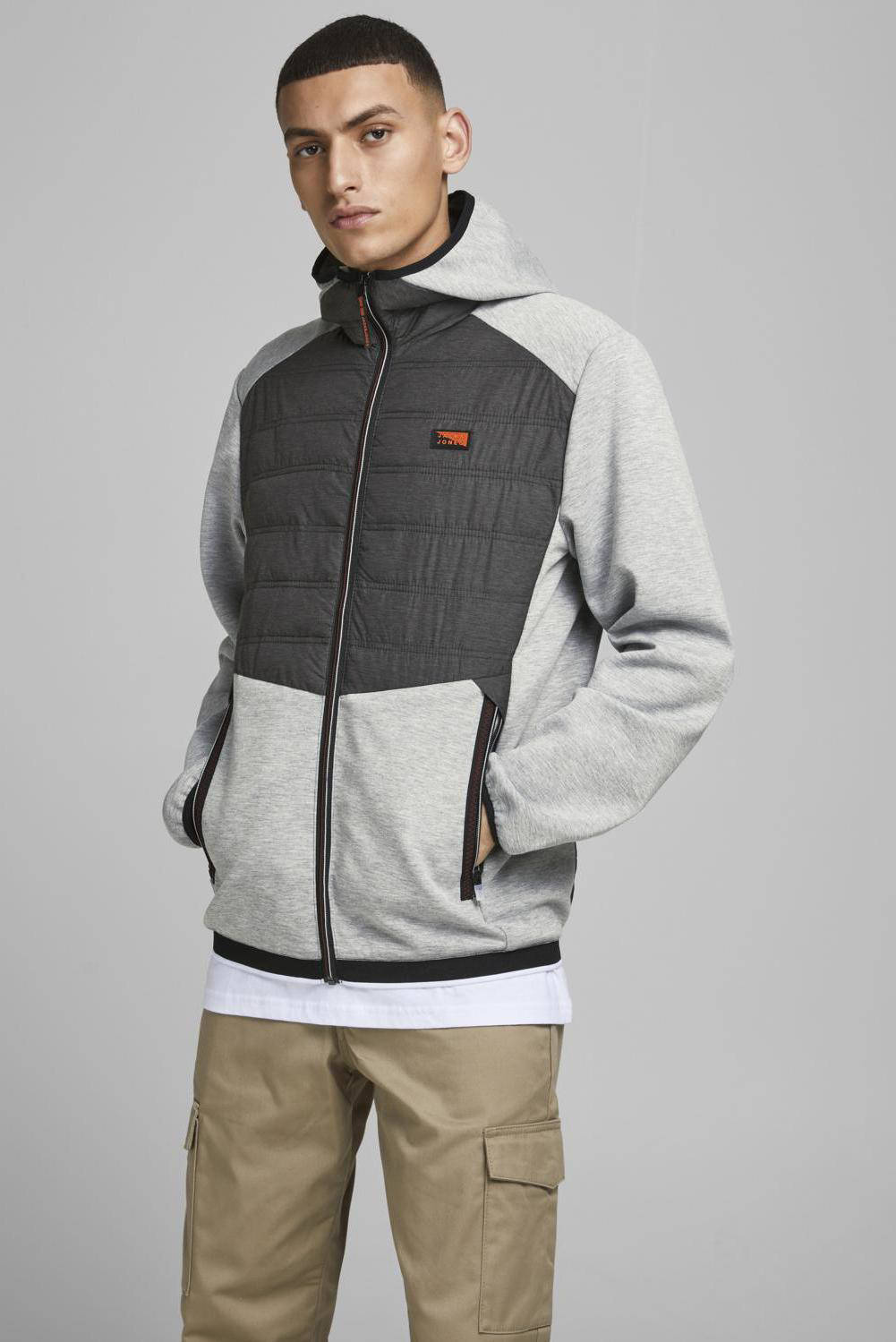 JACK & JONES jas JCOTOBY grijs melange