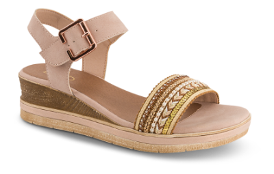 B&CO Damesandal med hæl Rosa 4213103465 | Skoringen