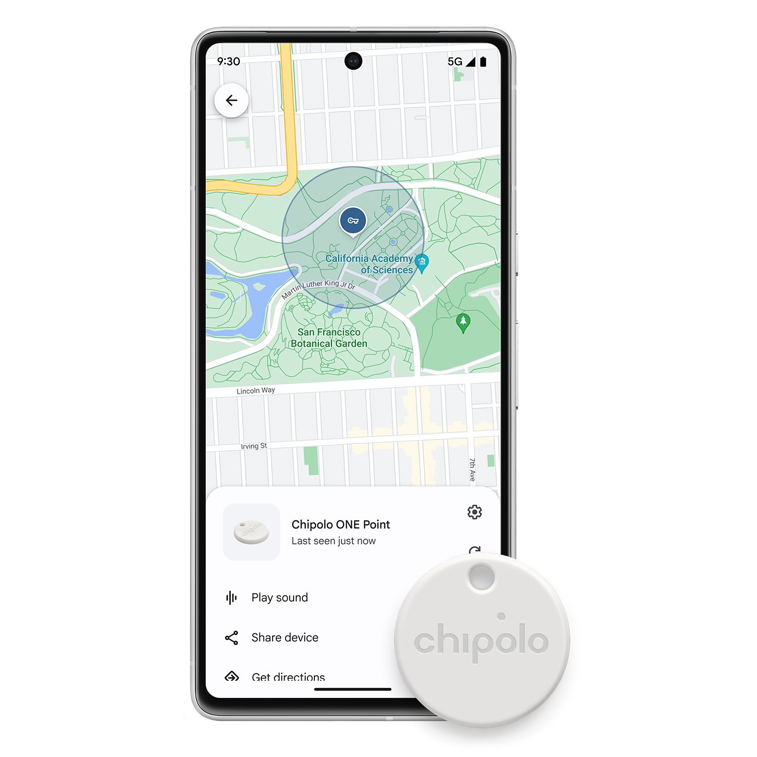 (4er Set) One Point Bluetooth Keyfinder Tracker für Android mit Google Find My Device IPX5 (CH-RAS.0000003.000) (IPX5) - Weiss