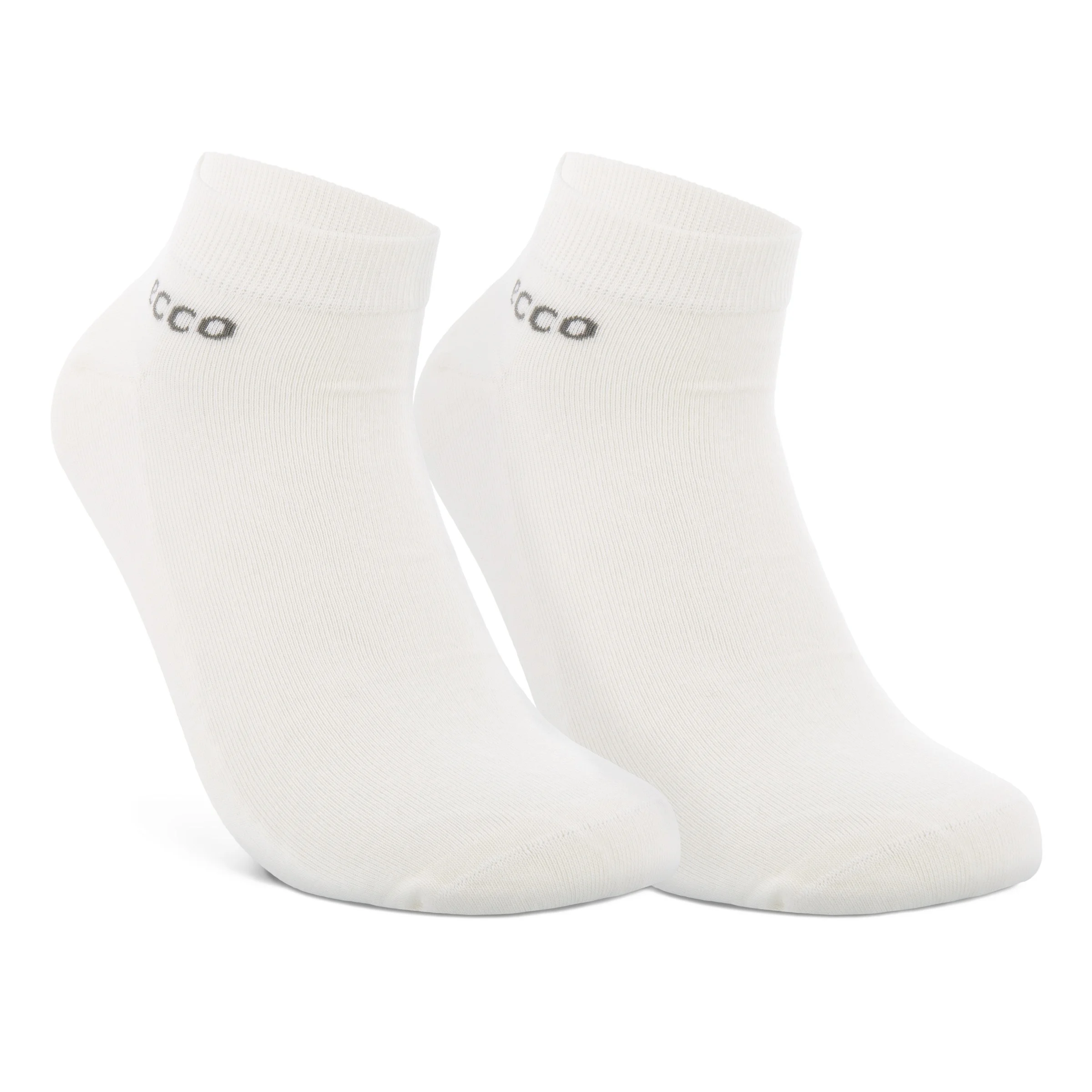 ECCO Longlife Low Cut 2-Pack Unisex Kurze Socken Weiß